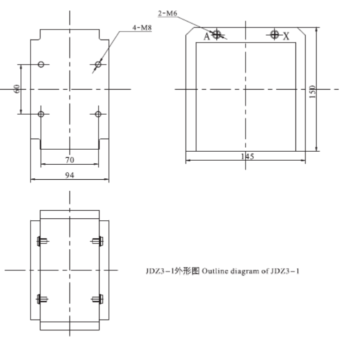 JDZ3-1电压互感器尺寸图